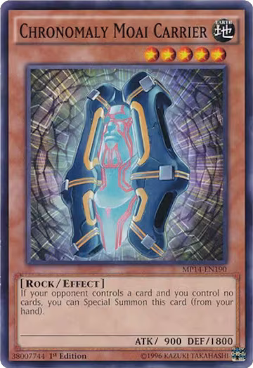 Chronomaly Moai Carrier (MP14-EN190), 2014 Mega-Tins Mega Pack — Yu-Gi-Oh! card price