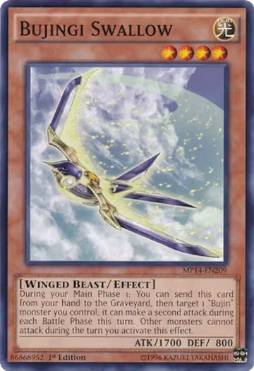 Bujingi Swallow (MP14-EN209), 2014 Mega-Tins Mega Pack — Yu-Gi-Oh! card price
