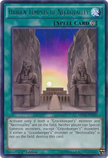 Hidden Temples of Necrovalley (MP14-EN230), 2014 Mega-Tins Mega Pack — Yu-Gi-Oh! card price