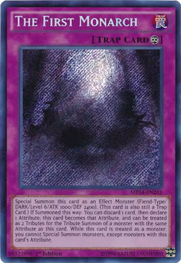 The First Monarch (MP14-EN243), 2014 Mega-Tins Mega Pack — Yu-Gi-Oh! card price