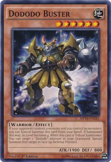 Dododo Buster (MP14-EN245), 2014 Mega-Tins Mega Pack — Yu-Gi-Oh! card price