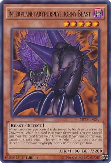Interplanetarypurplythorny Beast (MP14-EN246), 2014 Mega-Tins Mega Pack — Yu-Gi-Oh! card price