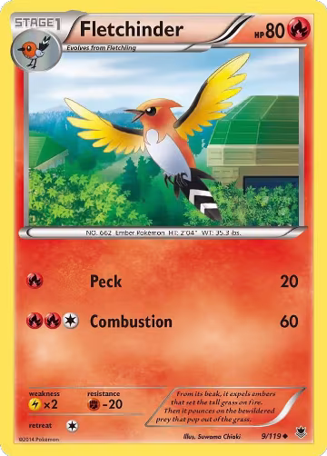 Fletchinder (9/119), XY - Phantom Forces — Pokémon card price