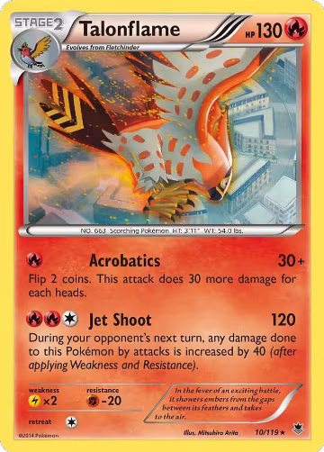Talonflame (10/119), XY - Phantom Forces — Pokémon card price