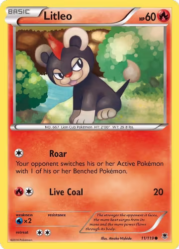Litleo (11/119), XY - Phantom Forces — Pokémon card price