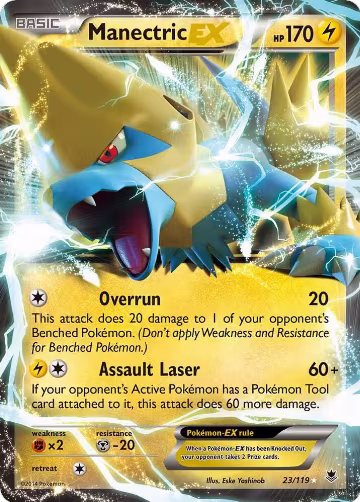 Manectric EX (23/119), XY - Phantom Forces — Pokémon card price