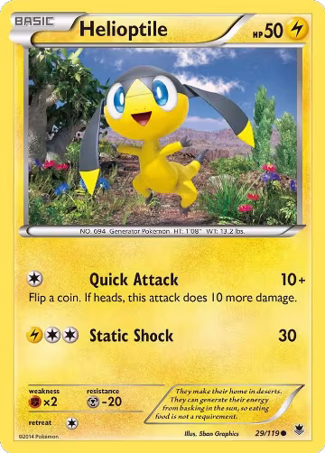 Helioptile (29) (29/119), XY - Phantom Forces — Pokémon card price