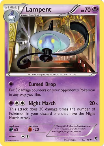 Lampent (42/119), XY - Phantom Forces — Pokémon card price