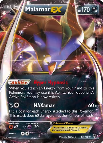 Malamar EX (58/119), XY - Phantom Forces — Pokémon card price