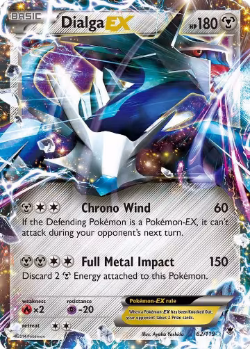 Dialga EX (62/119), XY - Phantom Forces — Pokémon card price