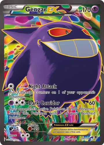 Gengar EX (114 Full Art) (114/119) — card price
