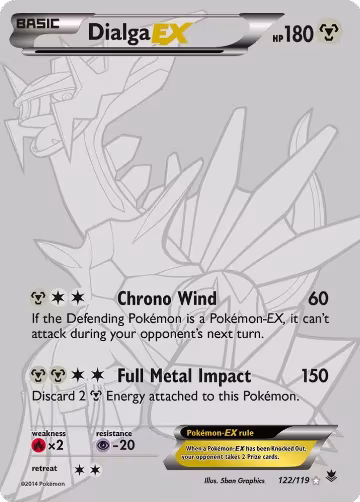 Dialga EX (122 Secret Rare) (122/119) — card price