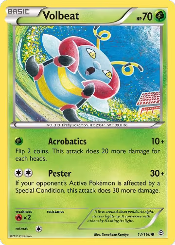 Volbeat (17/160), XY - Primal Clash — Pokémon card price