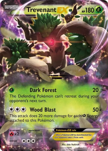 Trevenant EX (19/160), XY - Primal Clash — Pokémon card price