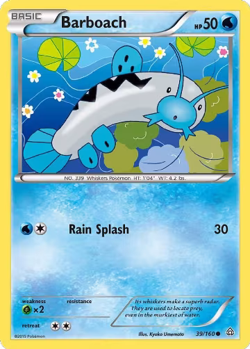 Barboach (39/160), XY - Primal Clash — Pokémon card price