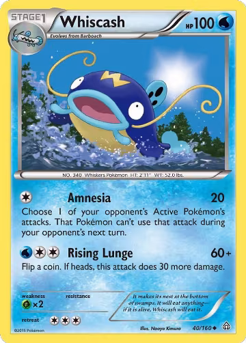 Whiscash (40/160), XY - Primal Clash — Pokémon card price