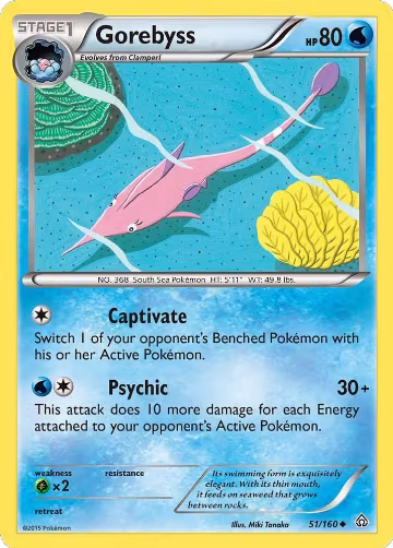 Gorebyss (51/160), XY - Primal Clash — Pokémon card price