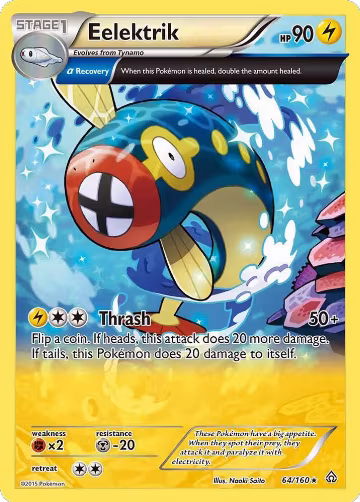 Eelektrik (Alpha) (64/160), XY - Primal Clash — Pokémon card price
