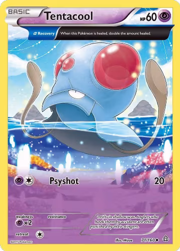 Tentacool (Alpha) (71/160), XY - Primal Clash — Pokémon card price