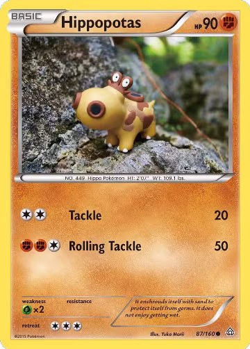 Hippopotas (87/160), XY - Primal Clash — Pokémon card price