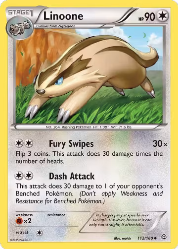 Linoone (112/160), XY - Primal Clash — Pokémon card price