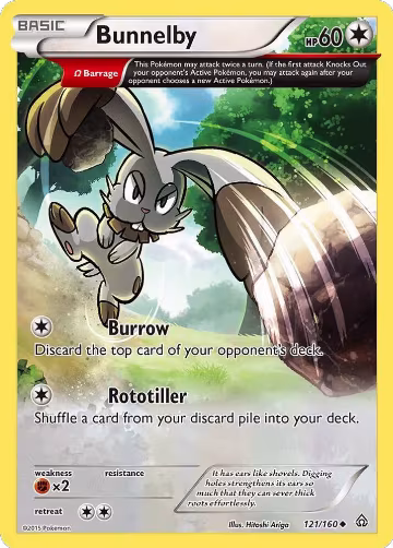 Bunnelby (Omega) (121/160), XY - Primal Clash — Pokémon card price