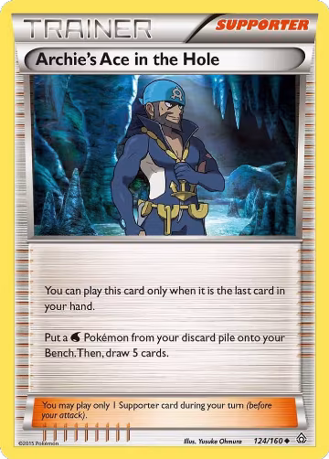 Archie's Ace in the Hole (124/160), XY - Primal Clash — Pokémon card price