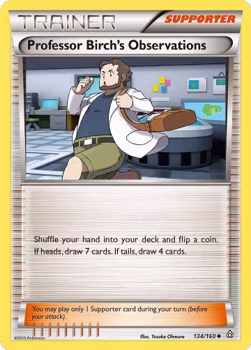 Professor Birch's Observations (134/160), XY - Primal Clash — Pokémon card price