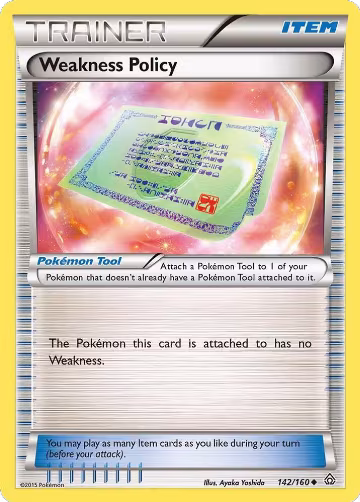 Weakness Policy (142/160), XY - Primal Clash — Pokémon card price