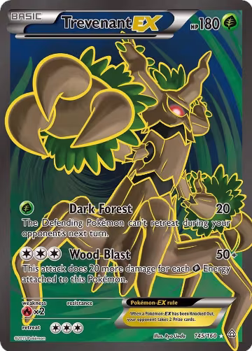 Trevenant EX (145 Full Art) (145/160), XY - Primal Clash — Pokémon card price