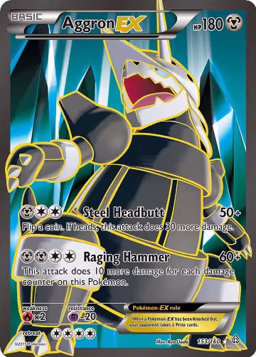 Aggron EX (153 Full Art) (153/160), XY - Primal Clash — Pokémon card price