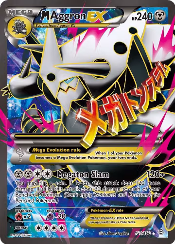 M Aggron EX (154 Full Art) (154/160), XY - Primal Clash — Pokémon card price