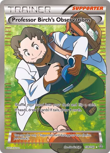 Professor Birch's Observations (159 Full Art) (159/160), XY - Primal Clash — Pokémon card price