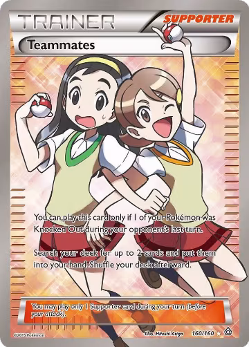 Teammates (160 Full Art) (160/160), XY - Primal Clash — Pokémon card price