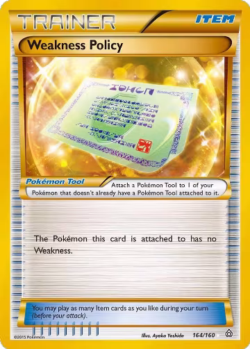 Weakness Policy (164 Secret Rare) (164/160), XY - Primal Clash — Pokémon card price