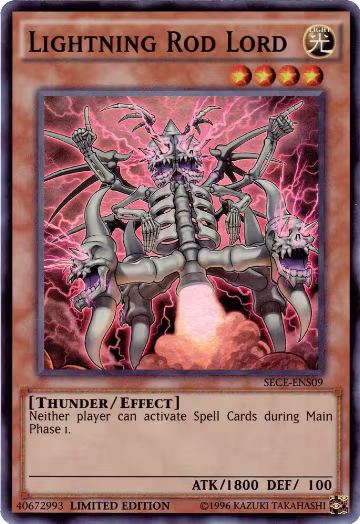 Lightning Rod Lord (SE) (SECE-ENS09), Secrets of Eternity — Yu-Gi-Oh! card price