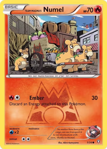 Team Magma's Numel (1/34), Double Crisis — Pokémon card price