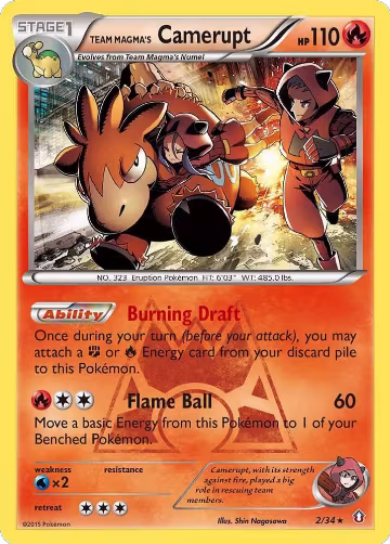 Team Magma's Camerupt (2/34), Double Crisis — Pokémon card price
