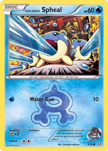 Team Aqua's Spheal (3/34) — card price