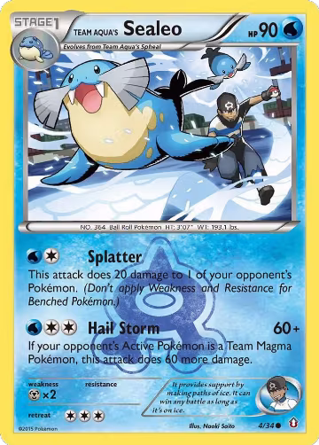 Team Aqua's Sealeo (4/34), Double Crisis — Pokémon card price