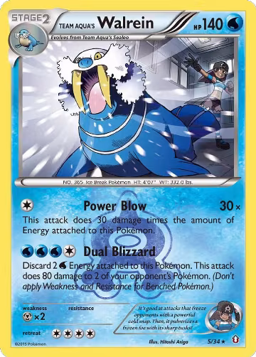Team Aqua's Walrein (5/34), Double Crisis — Pokémon card price
