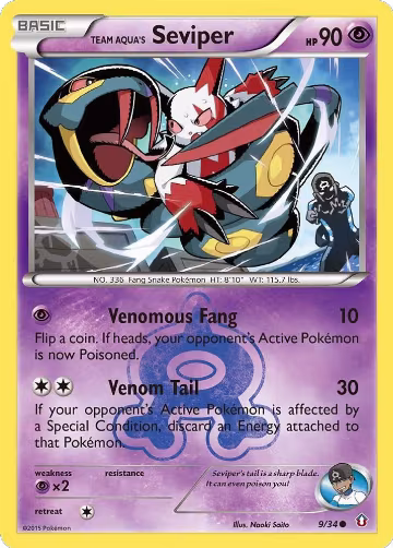 Team Aqua's Seviper (9/34), Double Crisis — Pokémon card price