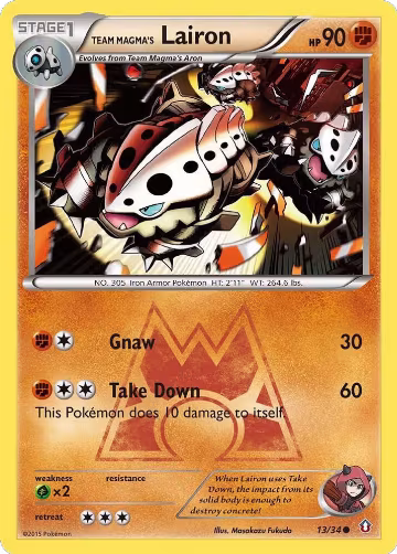Team Magma's Lairon (13/34), Double Crisis — Pokémon card price