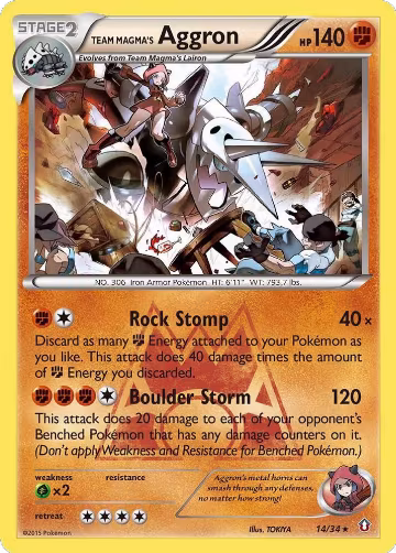 Team Magma's Aggron (14/34), Double Crisis — Pokémon card price