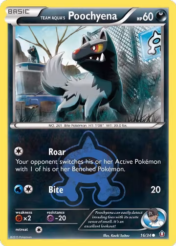 Team Aqua's Poochyena (16/34), Double Crisis — Pokémon card price