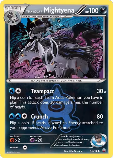 Team Aqua's Mightyena (18/34), Double Crisis — Pokémon card price