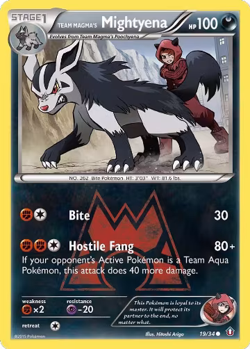 Team Magma's Mightyena (19/34), Double Crisis — Pokémon card price