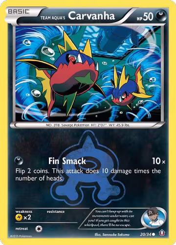 Team Aqua's Carvanha (20/34), Double Crisis — Pokémon card price