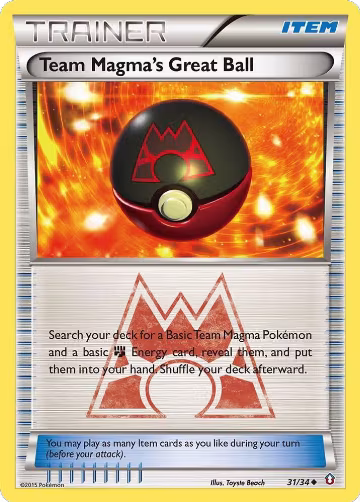 Team Magma's Great Ball (31/34) — card price