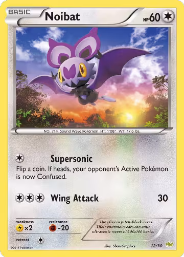 Noibat (#12) (12/30), XY Trainer Kit: Sylveon & Noivern — Pokémon card price